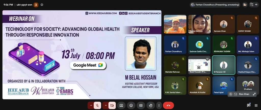 Webinar on Technology for Society: Advancing Global Health Through Responsible Innovation